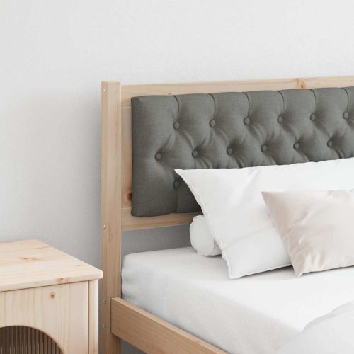 Облегалка за глава кафяво и тъмносиво 200 cm Борово дърво масив