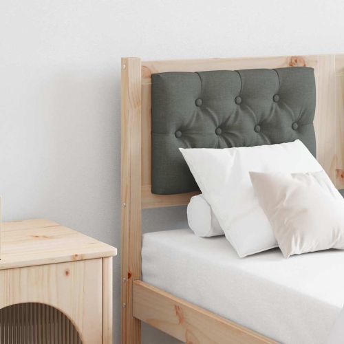 Облегалка за глава кафяво и тъмносиво 135 cm Борово дърво масив