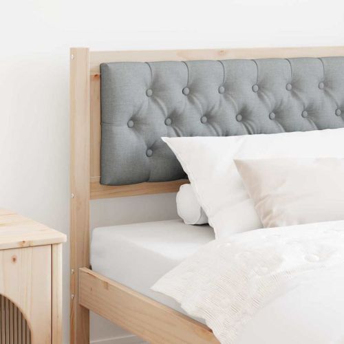 Облегалка за глава Кафяв и светло сив 100 cm Борово дърво масив