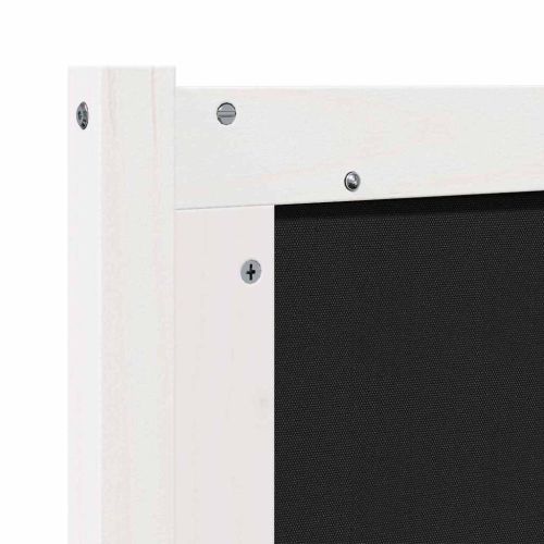 Облегалка за глава Бял и светлосив 100 cm Борово дърво масив