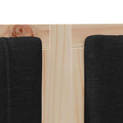 Тапицирана табла с таблото Кафяво 180 cm Солидно борово дърво