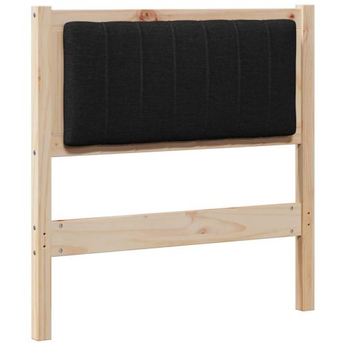 Тапицирана табла с таблото Кафяво 80 cm Солидно борово дърво