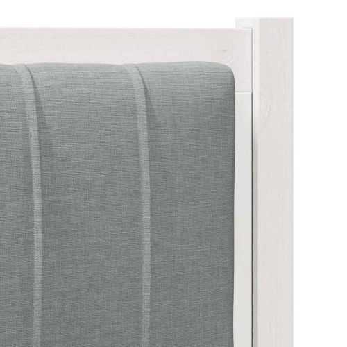 Тапицирана табла с таблото Бяло 80 cm Солидно борово дърво