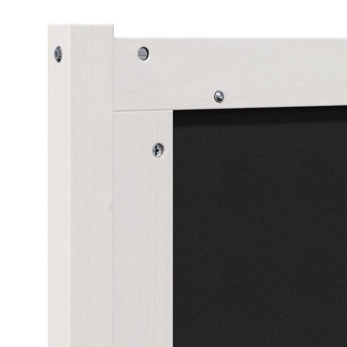 Тапицирана табла с таблото Бяло 80 cm Солидно борово дърво