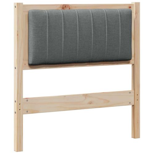 Тапицирана табла с таблото Кафяво 75 cm Солидно борово дърво