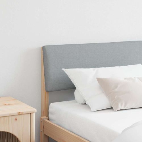 Тапицирана табла Светлосиво 200 cm Солидно борово дърво