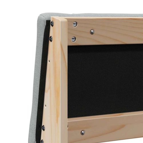 Тапицирана табла Светлосиво 200 cm Солидно борово дърво