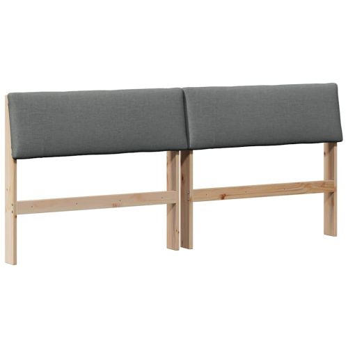 Тапицирана табла Тъмен сив 200 cm Солидно борово дърво