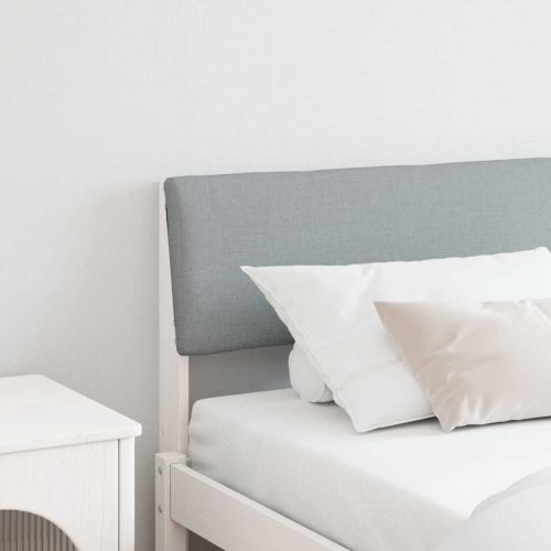 Тапицирана табла Светлосиво 200 cm Солидно борово дърво