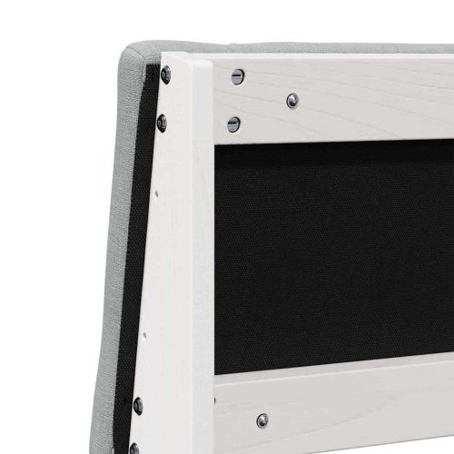 Тапицирана табла Светлосиво 200 cm Солидно борово дърво