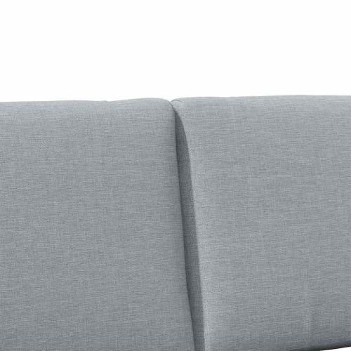 Тапицирана табла Светлосиво 180 cm Солидно борово дърво