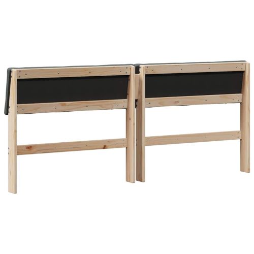 Тапицирана табла Тъмен сив 180 cm Солидно борово дърво