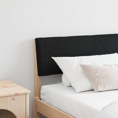 Тапицирана табла Черно 180 cm Солидно борово дърво