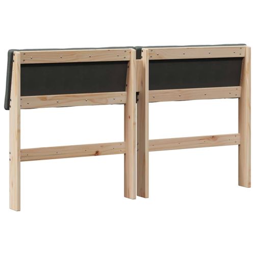 Тапицирана табла Тъмен сив 160 cm Солидно борово дърво