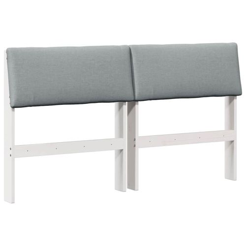 Тапицирана табла Светлосиво 160 cm Солидно борово дърво