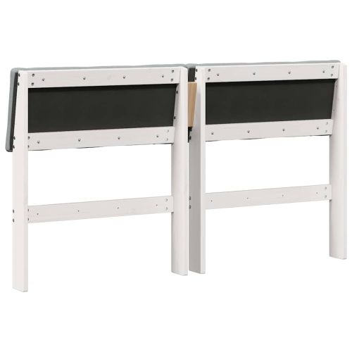 Тапицирана табла Светлосиво 160 cm Солидно борово дърво