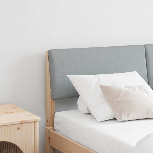 Тапицирана табла Светлосиво 150 cm Солидно борово дърво