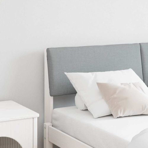 Тапицирана табла Светлосиво 135 cm Солидно борово дърво