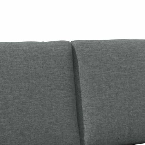 Тапицирана табла Тъмен сив 120 cm Солидно борово дърво