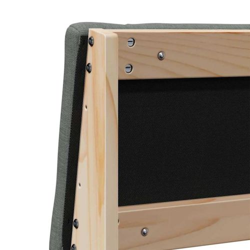 Тапицирана табла Тъмен сив 120 cm Солидно борово дърво