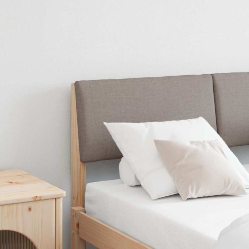 Тапицирана табла Таупе 120 cm Солидно борово дърво