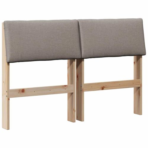 Тапицирана табла Таупе 120 cm Солидно борово дърво