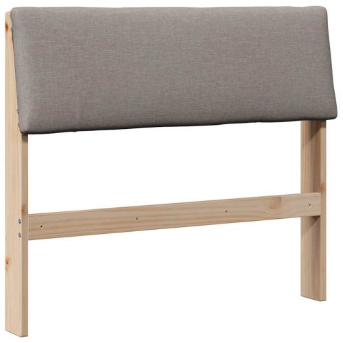 Тапицирана табла Таупе 100 cm Солидно борово дърво