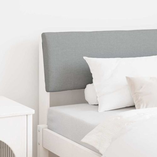 Тапицирана табла Светлосиво 90 cm Солидно борово дърво