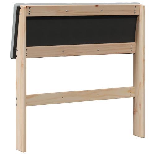 Тапицирана табла Светлосиво 80 cm Солидно борово дърво