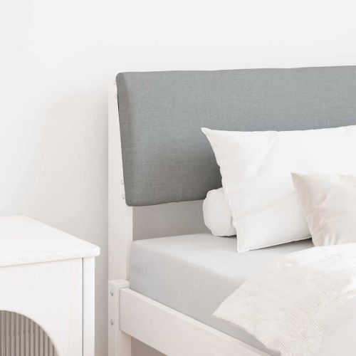 Тапицирана табла Светлосиво 75 cm Солидно борово дърво