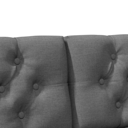 Тапицирана табла Тъмен сив 200 cm Солидно борово дърво