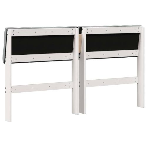 Тапицирана табла Светлосиво 160 cm Солидно борово дърво