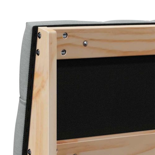 Тапицирана табла Светлосиво 150 cm Солидно борово дърво