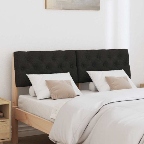 Тапицирана табла Черно 120 cm Солидно борово дърво