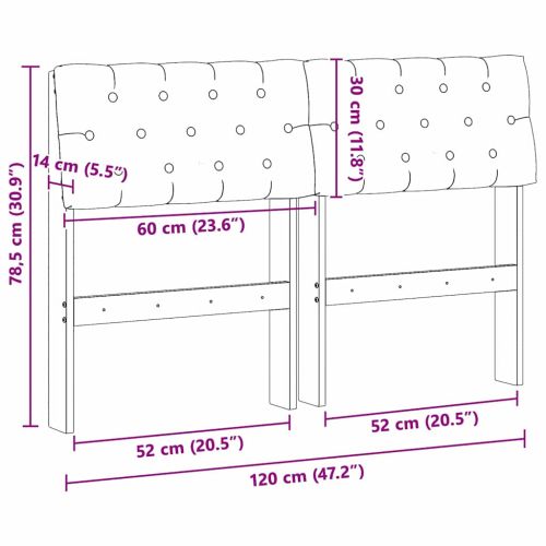 Тапицирана табла Черно 120 cm Солидно борово дърво