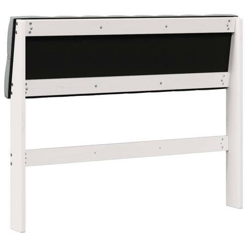 Тапицирана табла Светлосиво 100 cm Солидно борово дърво