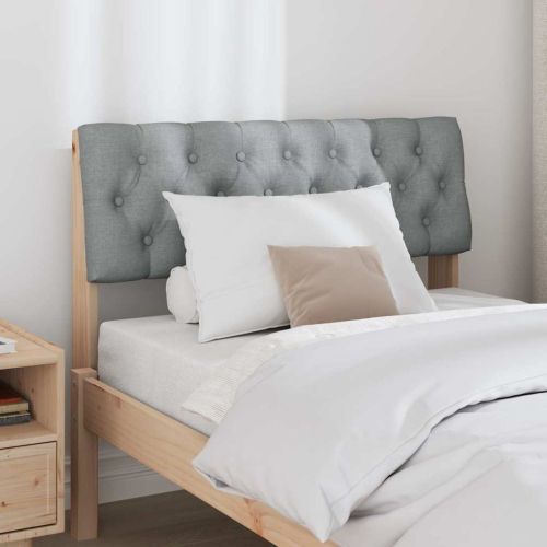 Тапицирана табла Светлосиво 90 cm Солидно борово дърво