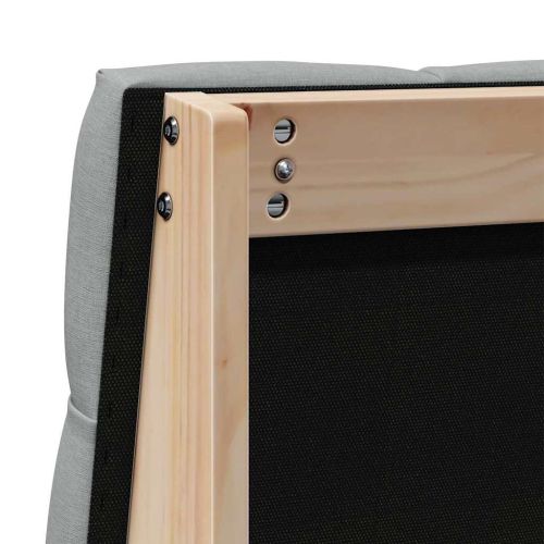 Тапицирана табла Светлосиво 80 cm Солидно борово дърво