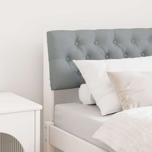 Тапицирана табла Светлосиво 75 cm Солидно борово дърво