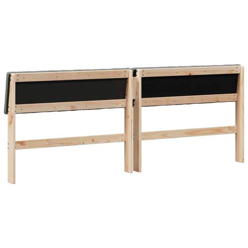 Тапицирана табла Тъмен сив 200 cm Солидно борово дърво