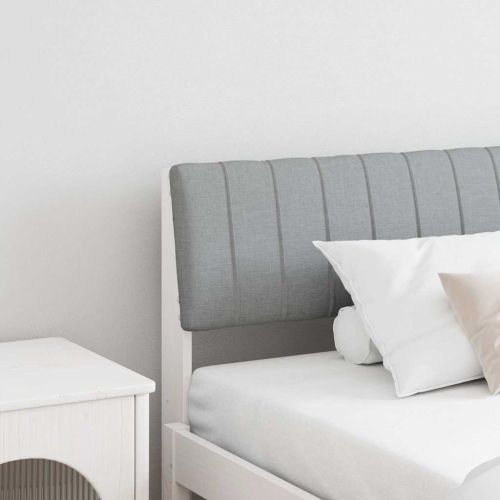 Тапицирана табла Светлосиво 200 cm Солидно борово дърво