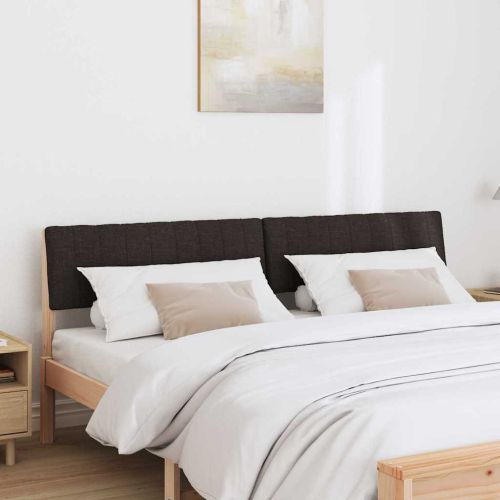 Тапицирана табла Черно 180 cm Солидно борово дърво