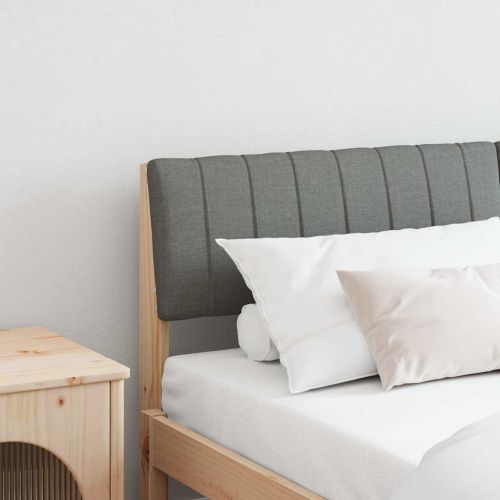 Тапицирана табла Тъмен сив 160 cm Солидно борово дърво