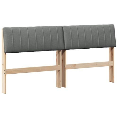 Тапицирана табла Тъмен сив 160 cm Солидно борово дърво