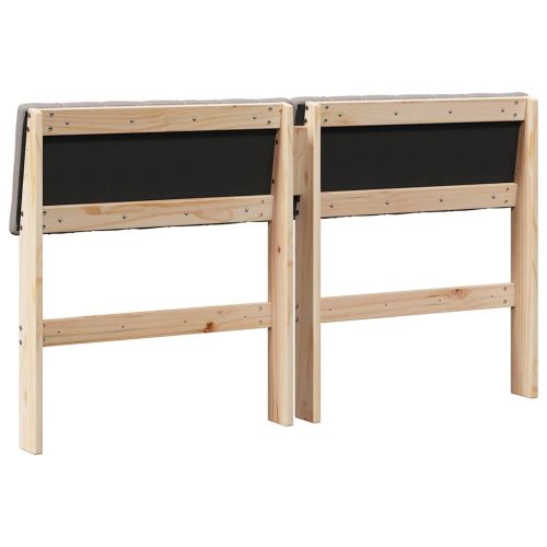 Тапицирана табла Таупе 140 cm Солидно борово дърво