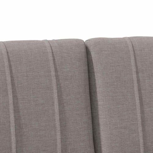 Тапицирана табла Таупе 140 cm Солидно борово дърво