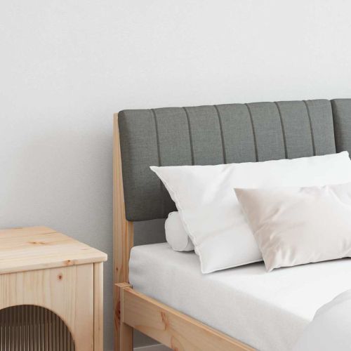 Тапицирана табла Тъмен сив 135 cm Солидно борово дърво