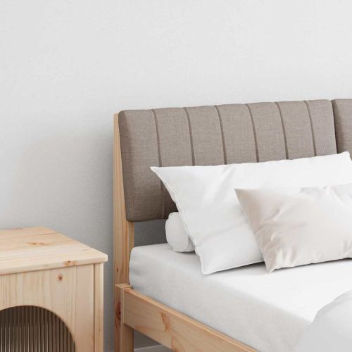 Тапицирана табла Таупе 135 cm Солидно борово дърво