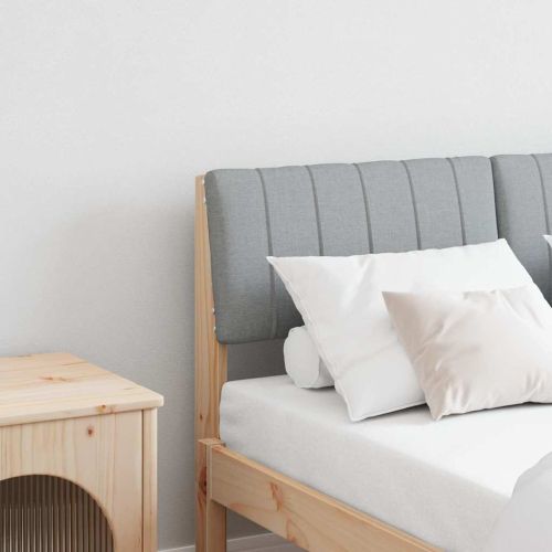 Тапицирана табла Светлосиво 120 cm Солидно борово дърво