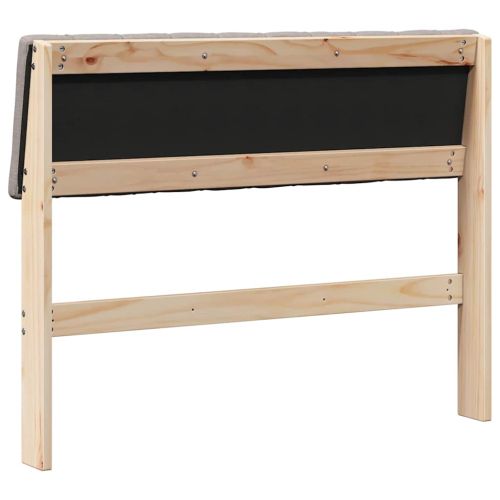 Тапицирана табла Таупе 100 cm Солидно борово дърво